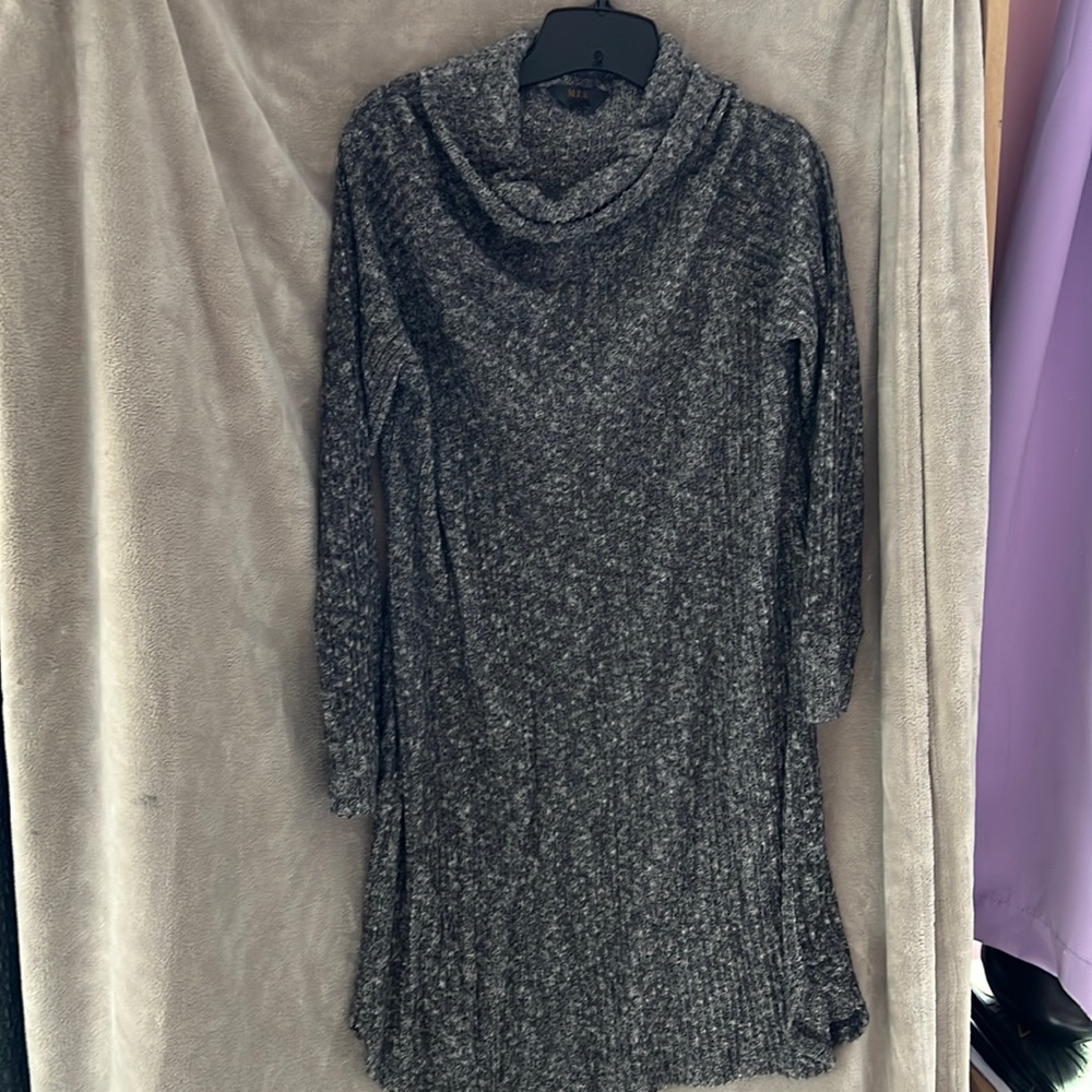 Teagan Cowl Ribbed Hacci Knit Dress